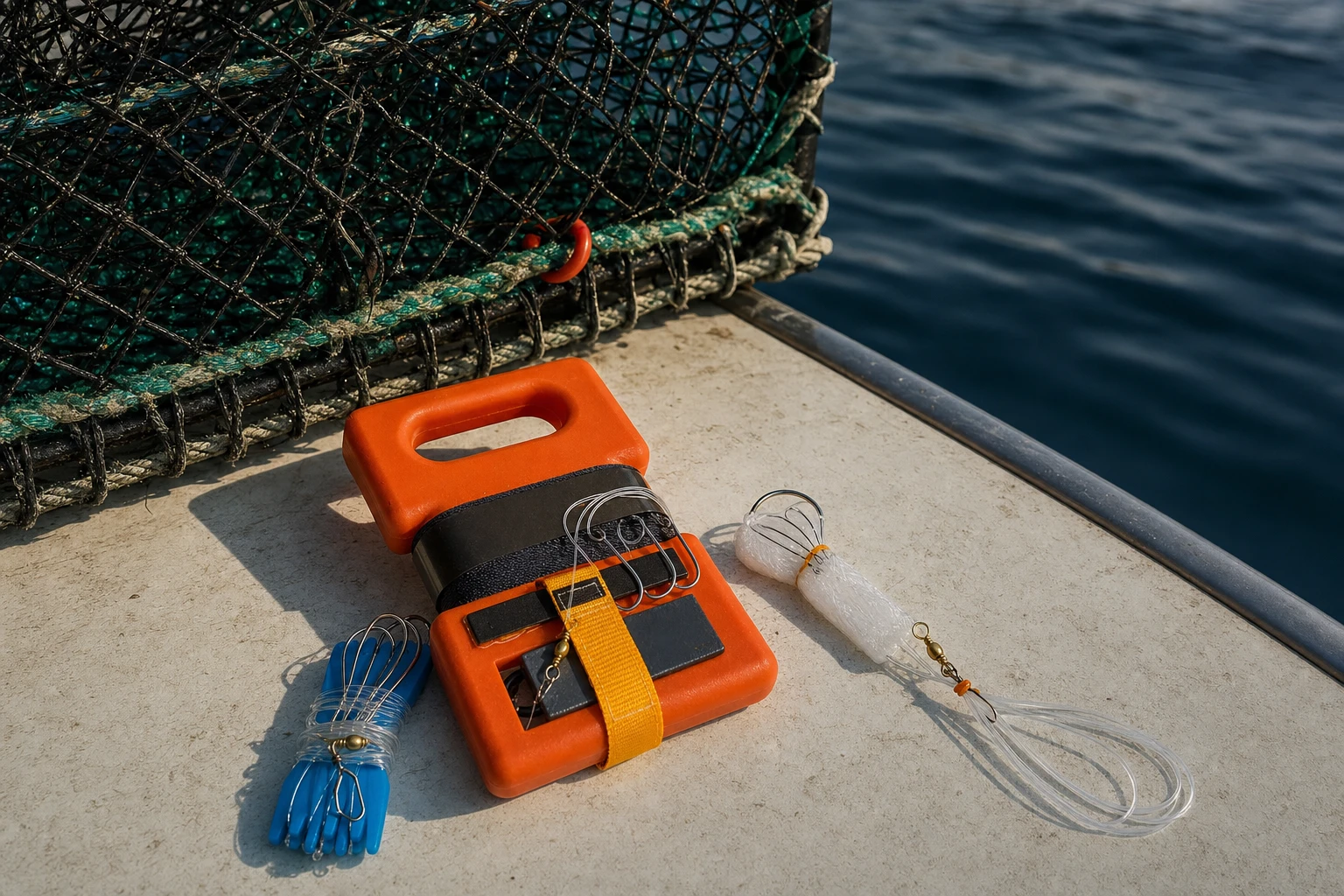 Fiskeline med kroker til teinefiske